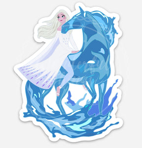 Snow Queen & Horse Sticker